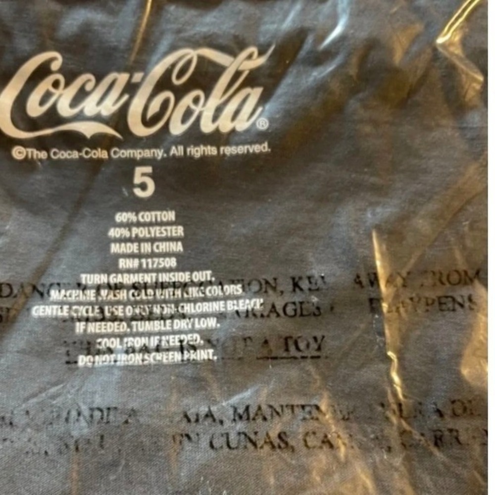 Coca-Cola 5X Gray Pink Flamingo Palm Trees Tropical Graphic Tank Top Scoop Neck - Picture 6 of 7